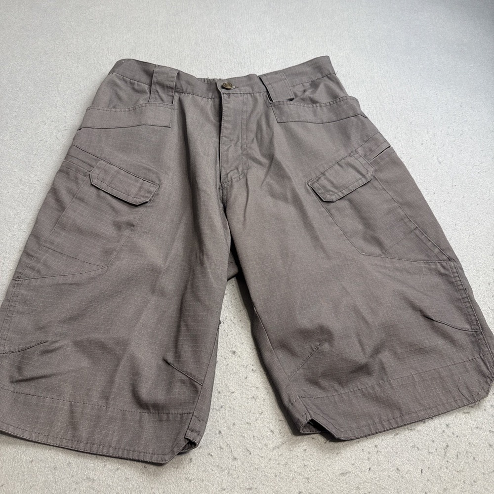 Tactical FISHING SHORTS MENS 32 TAG LRG RIPSTOP Cargo Outdoor Gear GRAY